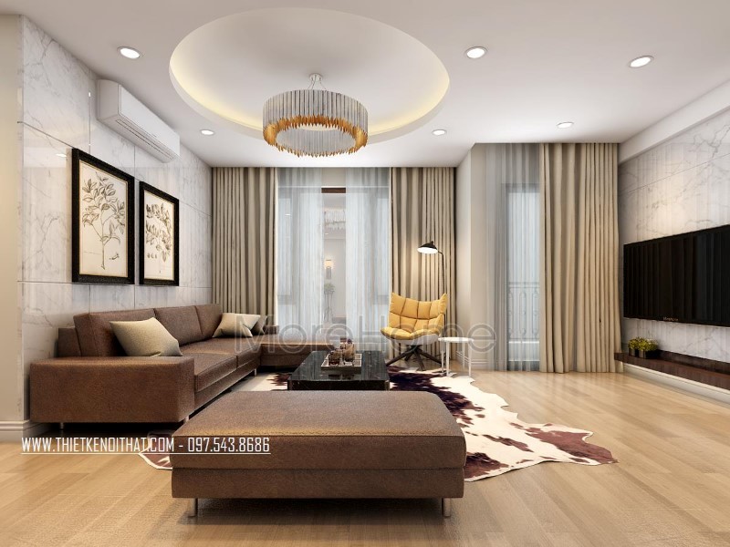 Thiết kế nội thất chung cư Mipec Long Biên ấn tượng